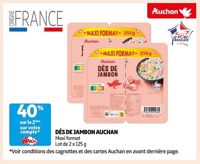 DÉS DE JAMBON AUCHAN