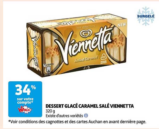 DESSERT GLACÉ CARAMEL SALÉ VIENNETTA