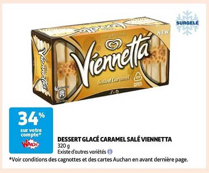 DESSERT GLACÉ CARAMEL SALÉ VIENNETTA