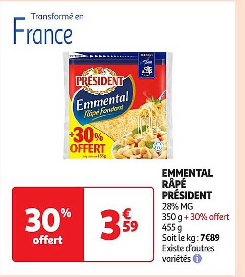 EMMENTAL RÂPÉ PRÉSIDENT