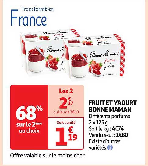 FRUIT ET YAOURT BONNE MAMAN