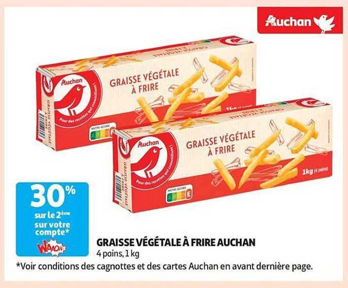 GRAISSE VÉGÉTALE À FRIRE AUCHAN