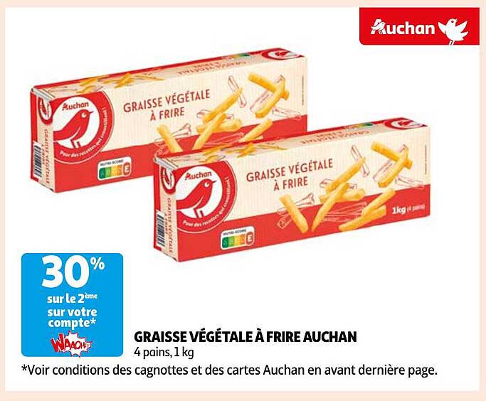 GRAISSE VÉGÉTALE À FRIRE AUCHAN