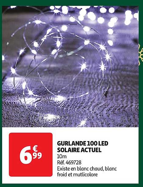 GURLANDE 100 LED SOLAIRE ACTUEL