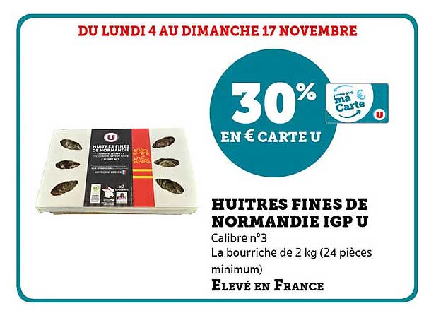 HUITRES FINES DE NORMANDIE IGP U