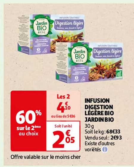 INFUSION DIGESTION LÉGÈRE BIO JARDIN BIO