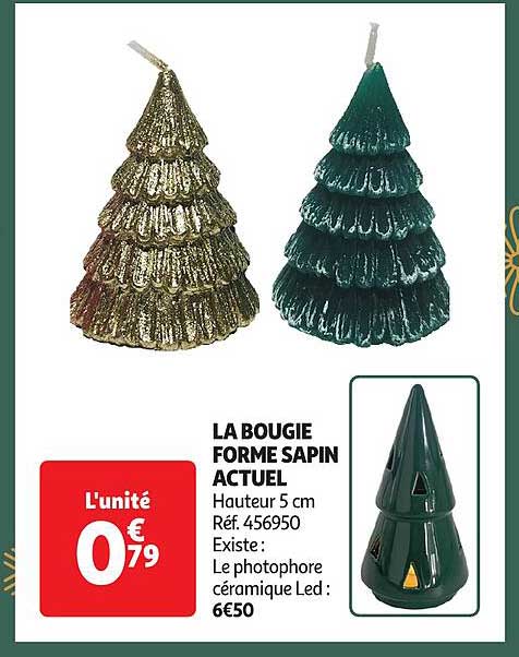 LA BOUGIE FORME SAPIN ACTUEL