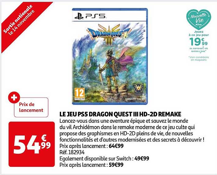 LE JEU PS5 DRAGON QUEST III HD-2D REMAKE