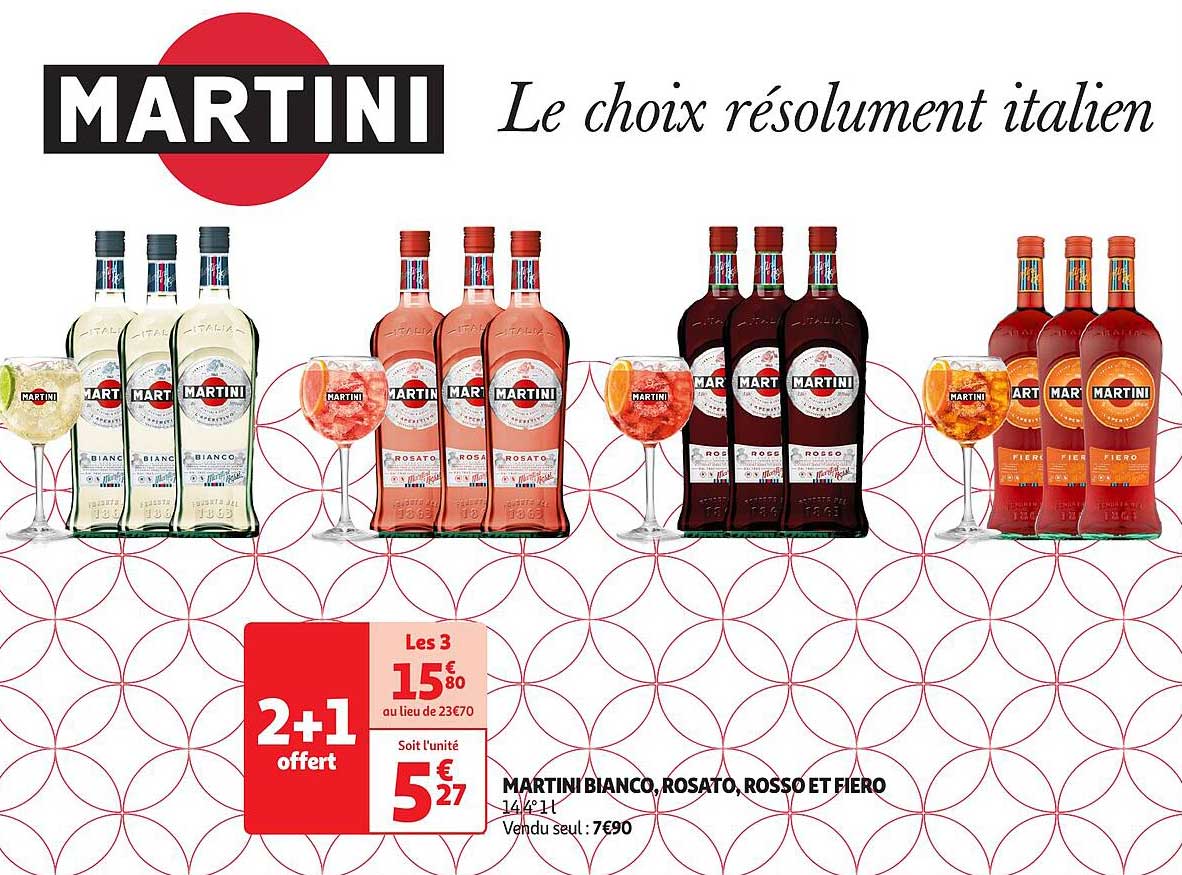 MARTINI BIANCO, ROSATO, ROSSO ET FIERRO