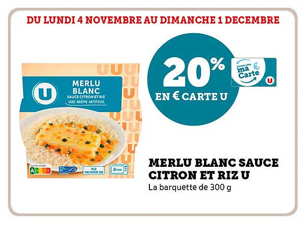 MERLU BLANC SAUCE CITRON ET RIZ U