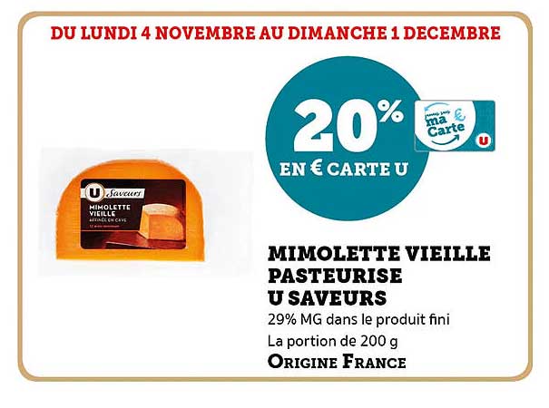 Mimolette vieille pasteurisée U Saveurs