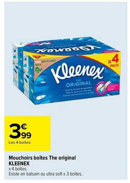 Mouchoirs boîtes The original KLEENEX