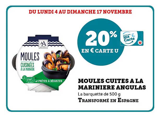 MOULES CUITES A LA MARINIERE ANGULAS