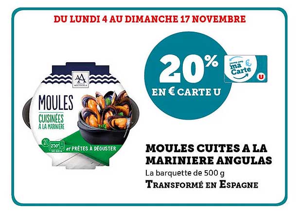 MOULES CUITES A LA MARINIERE ANGULAS