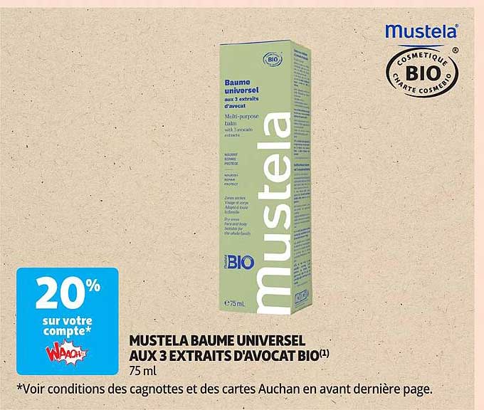 MUSTELA BAUME UNIVERSEL AUX 3 EXTRACTS D'AVOCAT BIO(1)