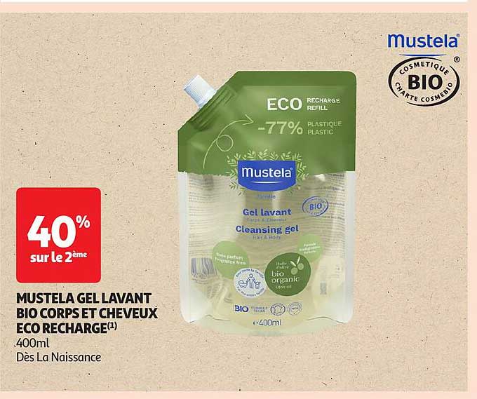 MUSTELA GEL LAVANT BIO CORPS ET CHEVEUX ECO RECHARGE