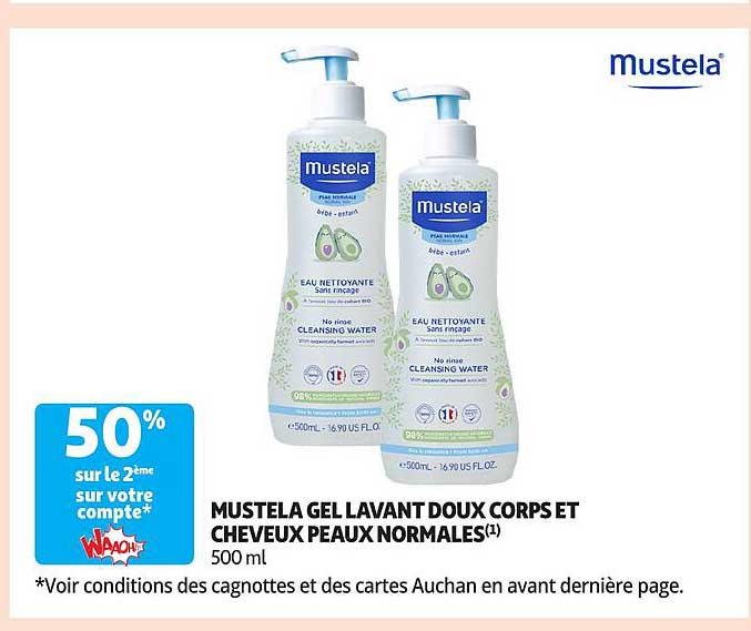 MUSTELA GEL LAVANT DOUX CORPS ET CHEVEUX PEAUX NORMALES