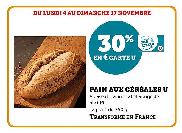 PAIN AUX CÉRÉALES U