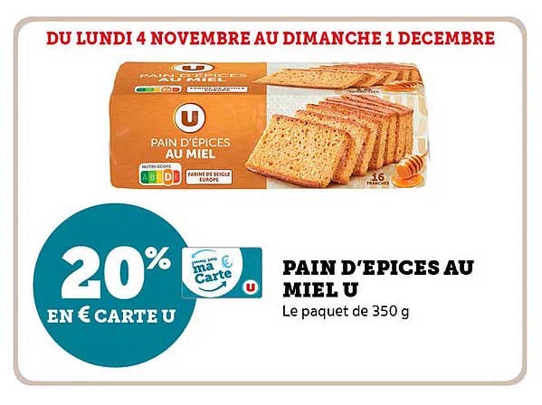 PAIN D'ÉPICES AU MIEL U