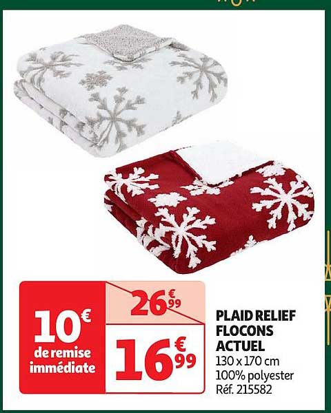 PLAID RELIEF FLOCONS ACTUEL