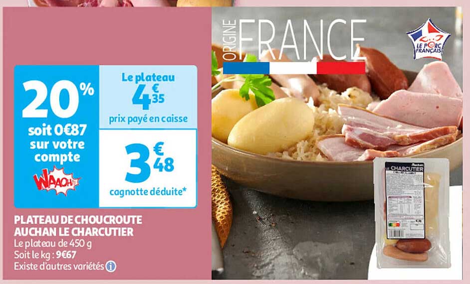 PLATEAU DE CHOUCROUTE AUCHAN LE CHARCUTIER