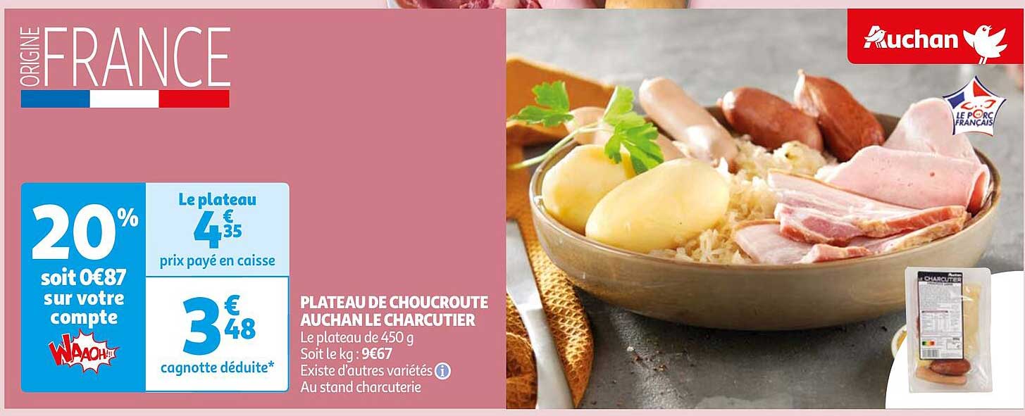 PLATEAU DE CHOUCROUTE AUCHAN LE CHARCUTIER