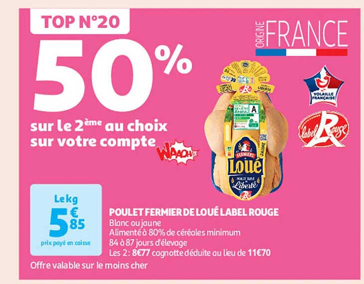 POULET FERMIER DE LOUE LABEL ROUGE