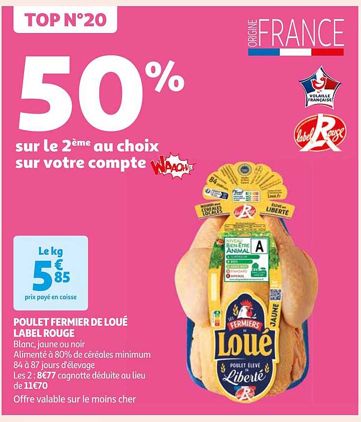 POULET FERMIER DE LOUÉ LABEL ROUGE