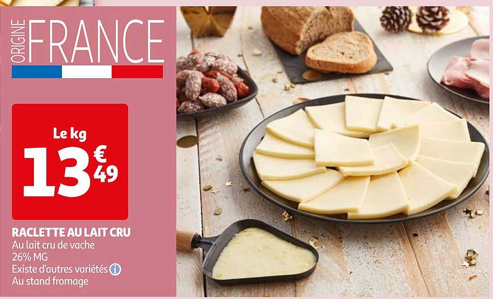 RACLETTE AU LAIT CRU