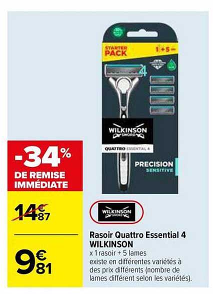 Rasoir Quattro Essential 4 WILKINSON