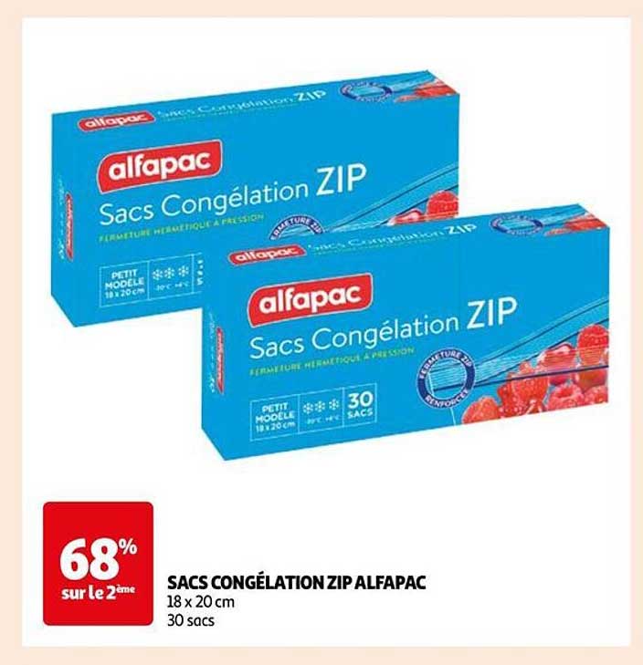 SACS CONGÉLATION ZIP ALFAPAC