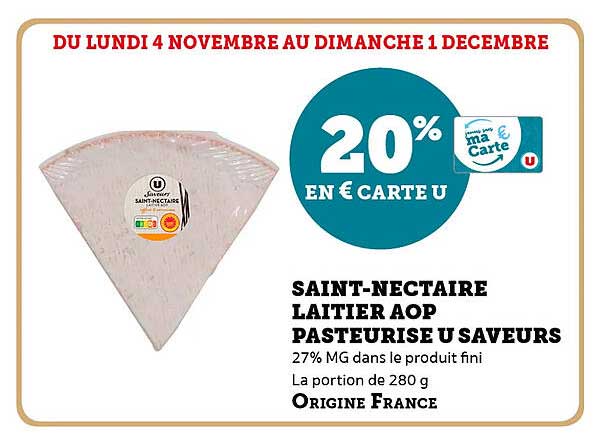 SAINT-NECTAIRE LAITIER AOP PASTEURISE U SAVEURS