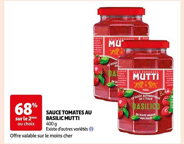 SAUCE TOMATES AU BASILIC MUTTI