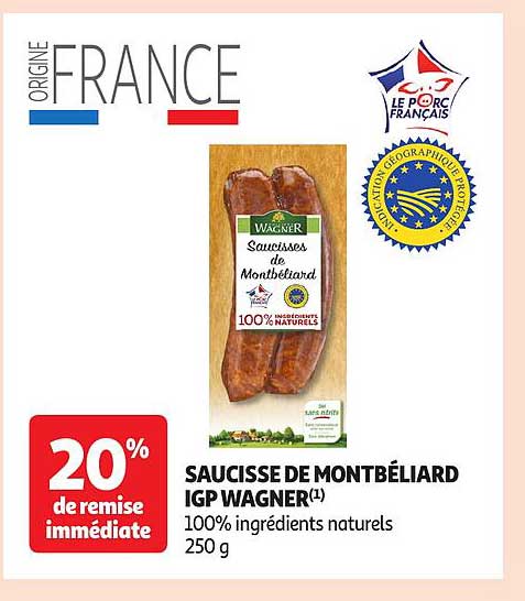 SAUCISSE DE MONTBÉLIARD IGP WAGNER