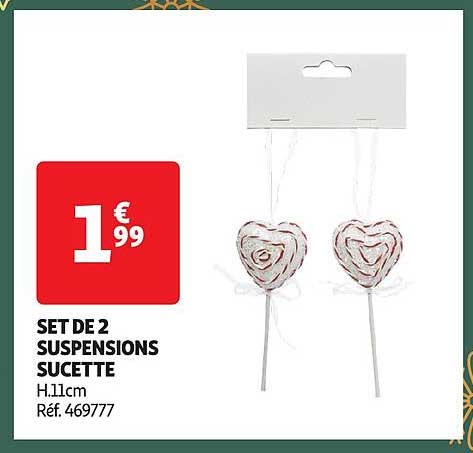 SET DE 2 SUSPENSIONS SUCETTE