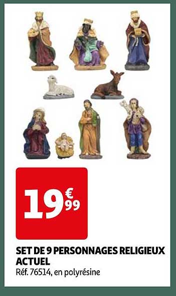 SET DE 9 PERSONNAGES RELIGIEUX ACTUEL