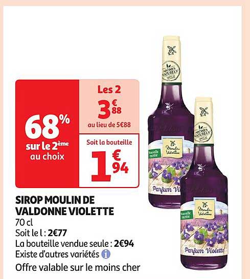 SIROP MOULIN DE VALDONNE VIOLETTE