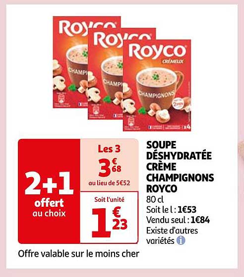 SOUPE DÉSHYDRATÉE CRÈME CHAMPIGNONS ROYCO