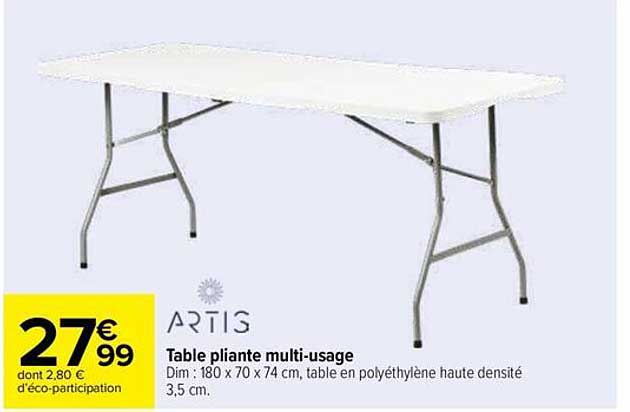 Table pliante multi-usage