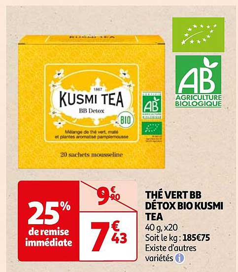 THÉ VERT BB DÉTOX BIO KUSMI TEA