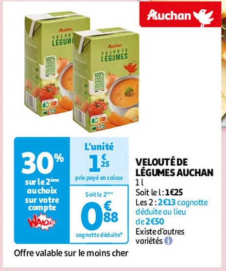 VELOUTÉ DE LÉGUMES AUCHAN