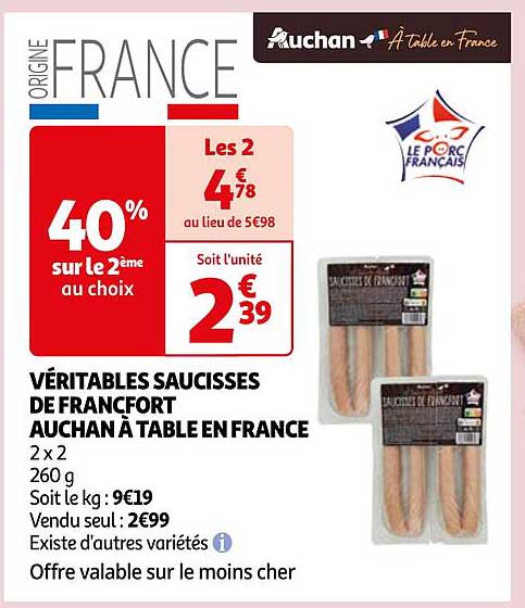 VÉRITABLES SAUCISSES DE FRANCFORT