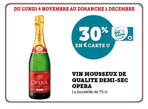 VIN MOUSSEUX DE QUALITE DEMI-SEC OPERA