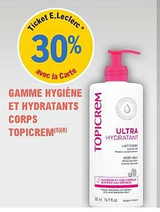 GAMME HYGIÈNE ET HYDRATANTS CORPS TOPICREM