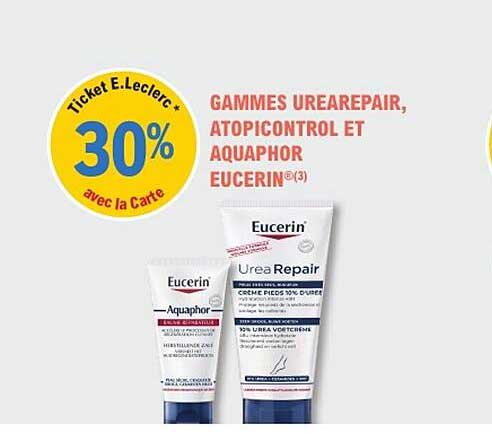 GAMMES UREAREPAIR, ATOPICCONTROL ET AQUAPHOR EUCERIN