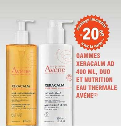 GAMMES XERACALM AD 400 ML, DUO ET NUTRITION EAU THERMALE AVÈNE