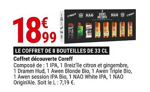 LE COFFRET DE 8 BOUTEILLES DE 33 CL