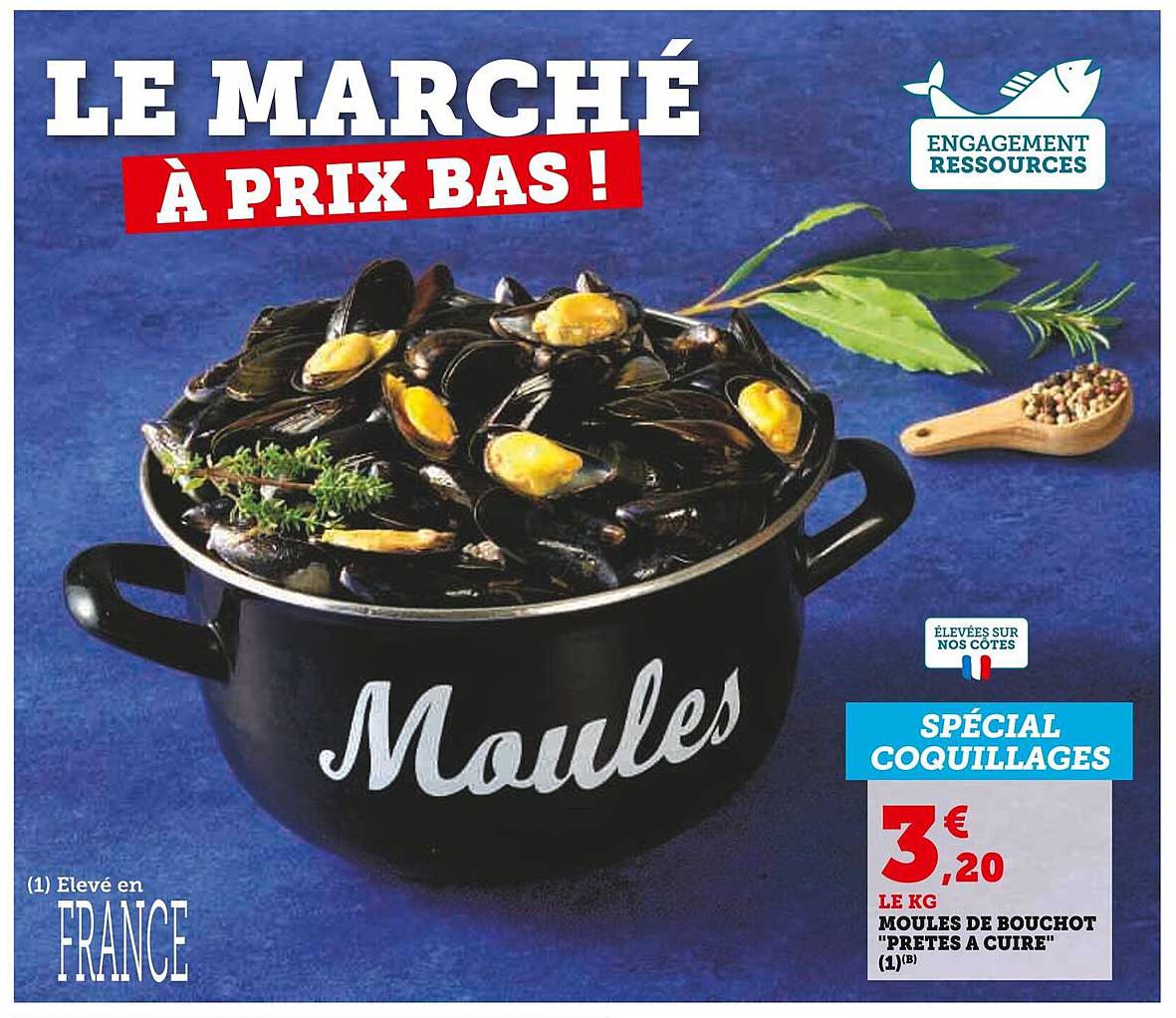 Moules de bouchot "Prêtes à cuire"