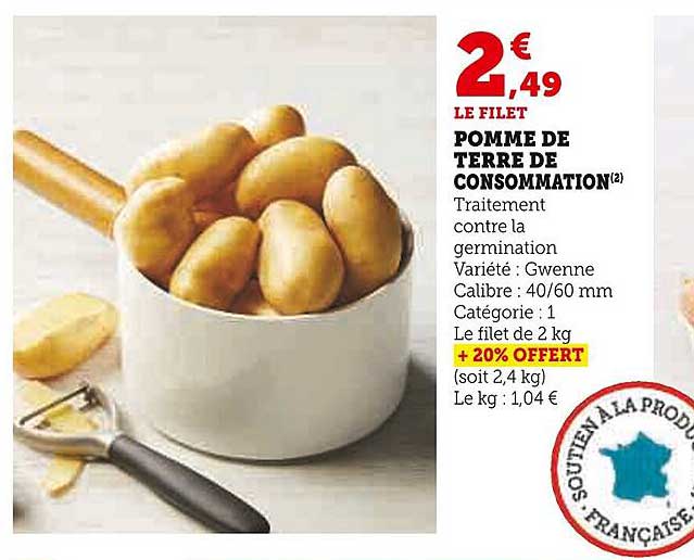 POMME DE TERRE DE CONSOMMATION