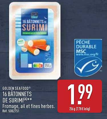 16 BÂTONNETS DE SURIMI